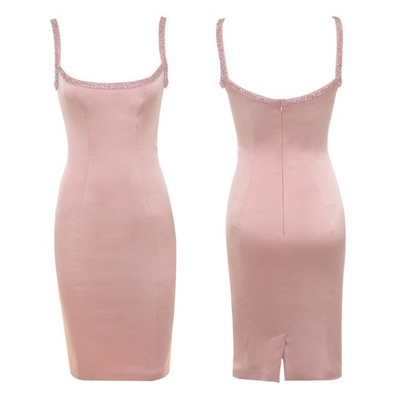 House of CB Camilla Pink Satin Dress As seen on Cassie in Euphoria Medium - Picture 11 of 14